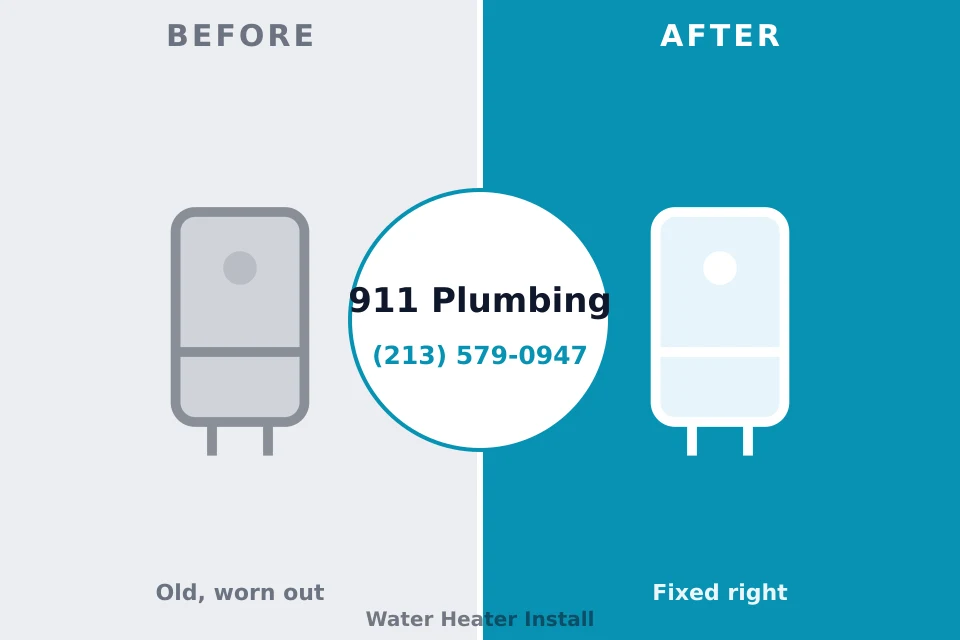 Before and after: plumbing repair Sicklerville, NJ